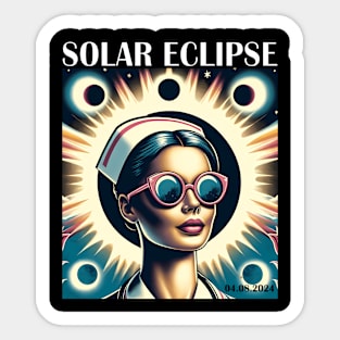 Total Solar Eclipse Nurse Doctor April 8 2024 Sticker